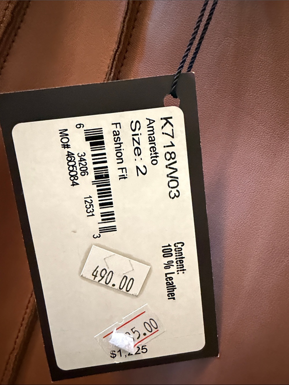 St. John Camel Leather Pencil Skirt - Picture 5 of 8